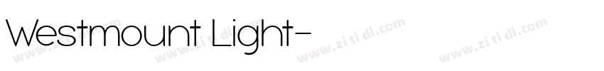 Westmount Light字体转换